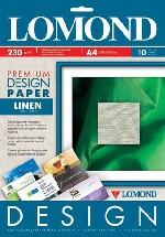 Дизайнерская бумага Лён (Linen), Глянцевая, A4, 230 г/м2, 10 листов. (0934041)