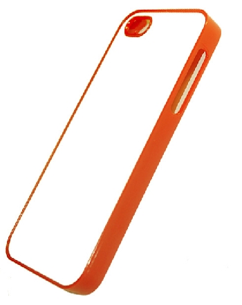 2D Чехол пластиковый для iphone 4/4s оранжевый (со вставкой под сублимацию)