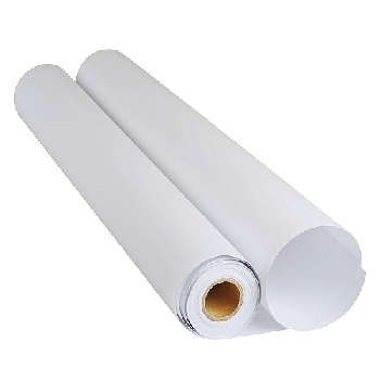 Сублимационная бумага Ink Jet Mediaс клеем 100г/кв.м, 610мм, 100м StickyИспользуется для переноса на тянущиеся материалы для фиксации ткани во избежания смещения.
