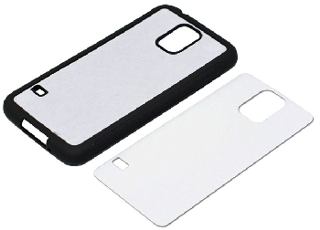 2D Чехол силиконовый для Samsung Galaxy S5 черный (со вставкой под сублимацию)