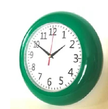 Часы акриловые D30 см зеленые