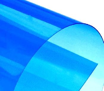 Обложки пластиковые тонированные, синие, А4 180 микр ПВХ YA