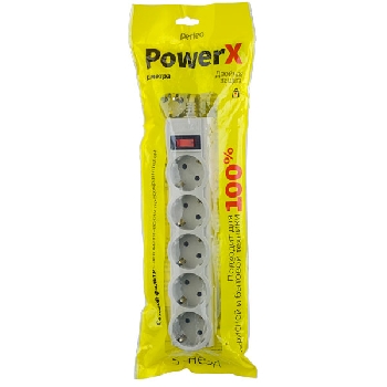 Сетевой фильтр Perfeo PowerX 5м 5розеток серый