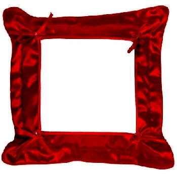 Подушка сублимационная с наволочкой (Тёмно-красная) 32х32см