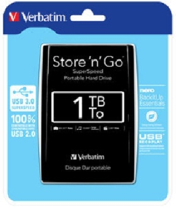 Внешний жесткий диск Verbatim 2,5 HDD 1 TB USB 3.0 StoreNGo Black