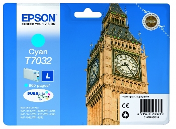 Картридж для струйного принтера Epson WP-4015 C13T70324010 cyan T7032
