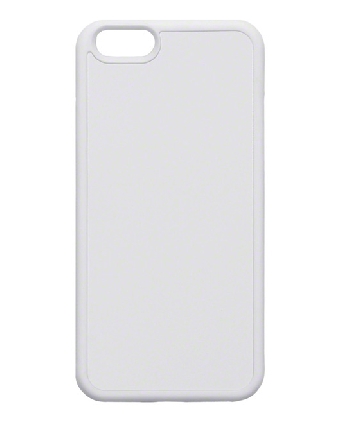2D Чехол силиконовый для iphone 4/4S белый (со вставкой под сублимацию)