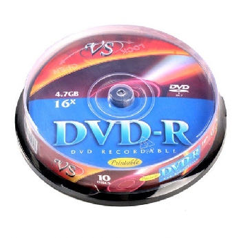 DVD-R  (10) 4.7GB VS 16x Cake INKPRINT