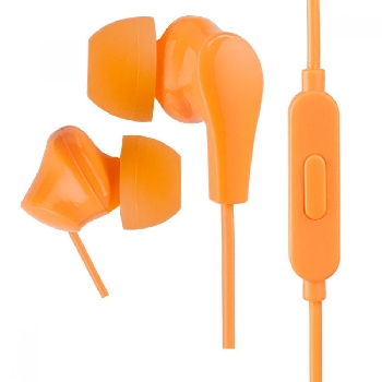 Гарнитура Perfeo ALPHA внутриканальные, с микрофоном,  Оранжевые