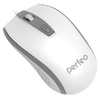 Мышь USB Perfeo PF-383-ОР-W/GR бело-серый