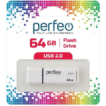 Flash Drive 64GB Perfeo C01G2 White