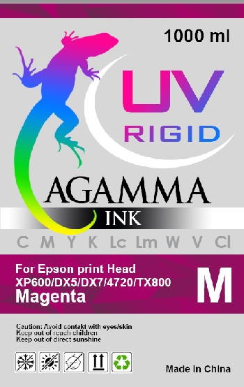 УФ чернила UV-Rigid AGAMMA 1л./бут. Magenta (для твердых поверхностей)