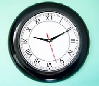 Часы акриловые D30 см черные