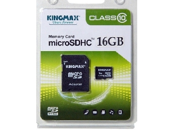 Micro SDHC 16 GB Kingmax Class10 UHS-1 G2