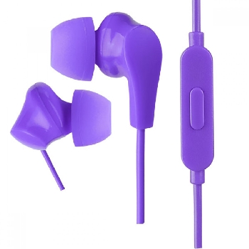 Гарнитура Perfeo ALPHA внутриканальные, с микрофоном,  Фиолетовые