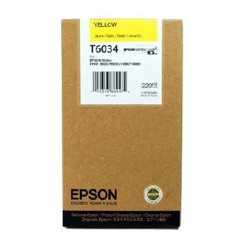 Картридж для широкоформатного плоттера Epson Stylus PRO 7880/9880/7880/9800 C13T603400 Yellow T6034 220мл