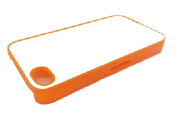 2D Чехол пластиковый для iphone 4/4s оранжевый (со вставкой под сублимацию)