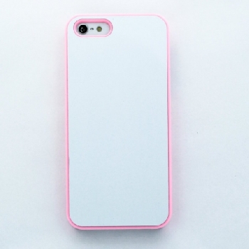 2D Чехол пластиковый для iphone 5/5s розовый (со вставкой под сублимацию)