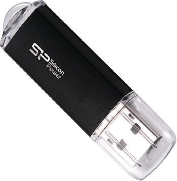 Flash Drive 64GB Silicon Power Ultima U02, USB 2.0,  Черный SP064GBUF2U02V1K