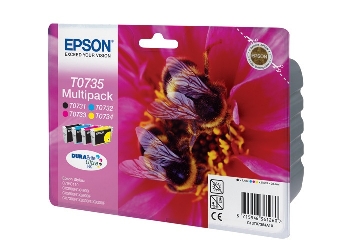 C13T10554A10 Набор картиджей для струйного принтера EPSON MultiPack C79/CX3900/4900/5900 (все цвета) T0735 Пчела