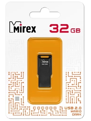 Flash Drive 32GB Mirex Mario , USB 2.0 Черный 13600-FMUMAD32