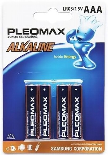 Батарейка Samsung Pleomax LR03 4BL