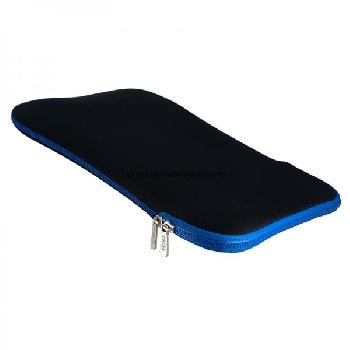 Чехол для ноутбука Perfeo 1304 черный, окантовка темно-синяя