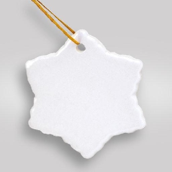 Елочная игрушка Керамический орнамент Н006 снежинка