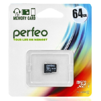 Micro SDXC 64GB Perfeo Class10 w/o